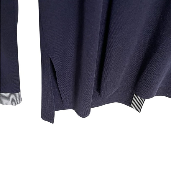 Exclusively Misook Navy White Nautical Sailor Cardigan Small - Picture 6 of 7